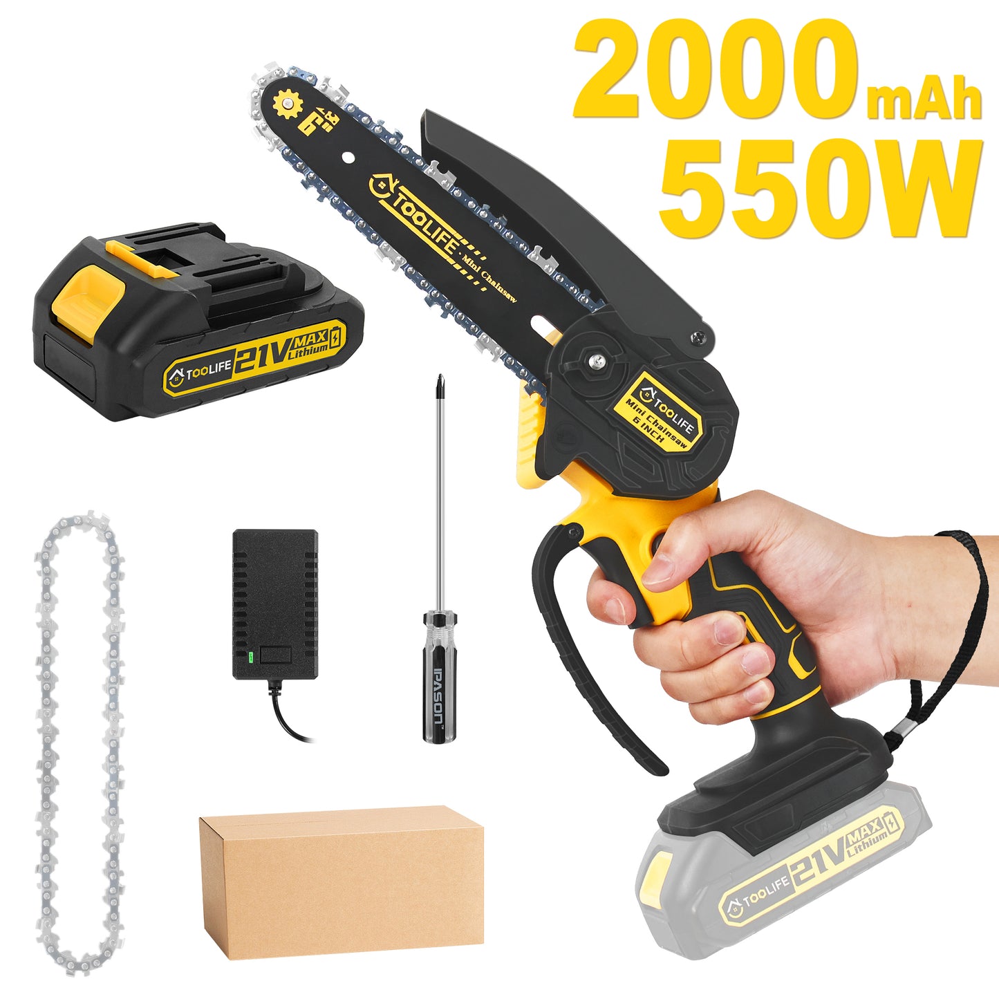 Mini Chainsaw Cordless 6 Inch