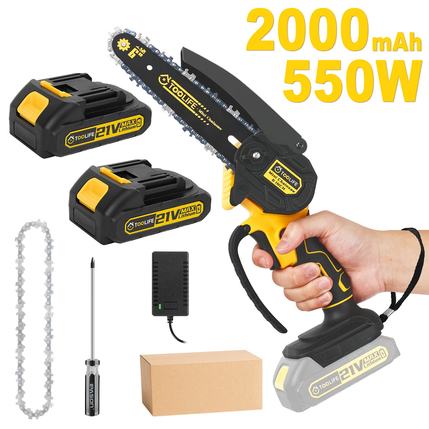 Mini Chainsaw Cordless 6 Inch