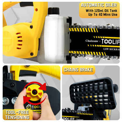 TOOLIFE 10 inch Chainsaw Cordless