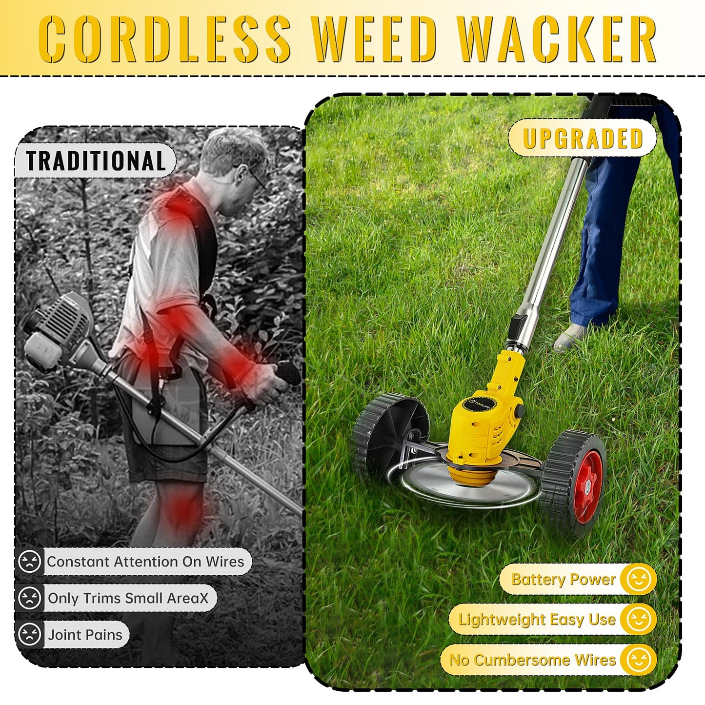 Weed Wacker Cordless on Wheels