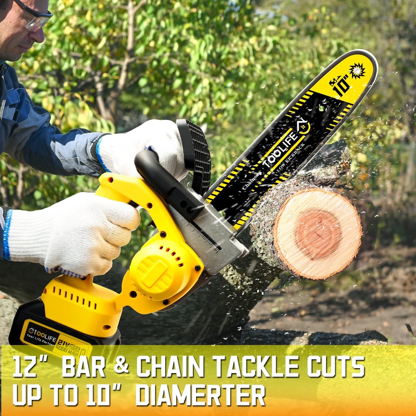 TOOLIFE 10 inch Chainsaw Cordless